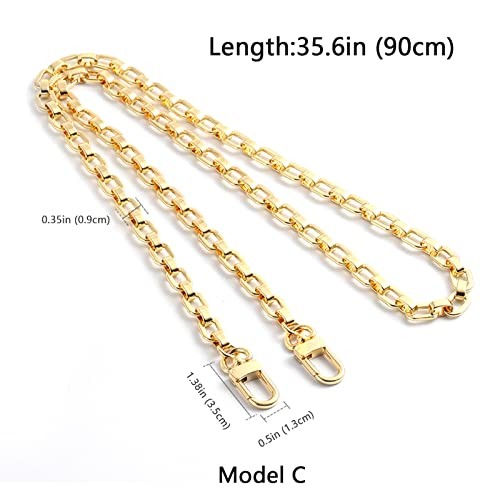 jiesinlov Purse Chain Strap 35.4in Replacement Handbag Shoulder Bag Metal Buckle