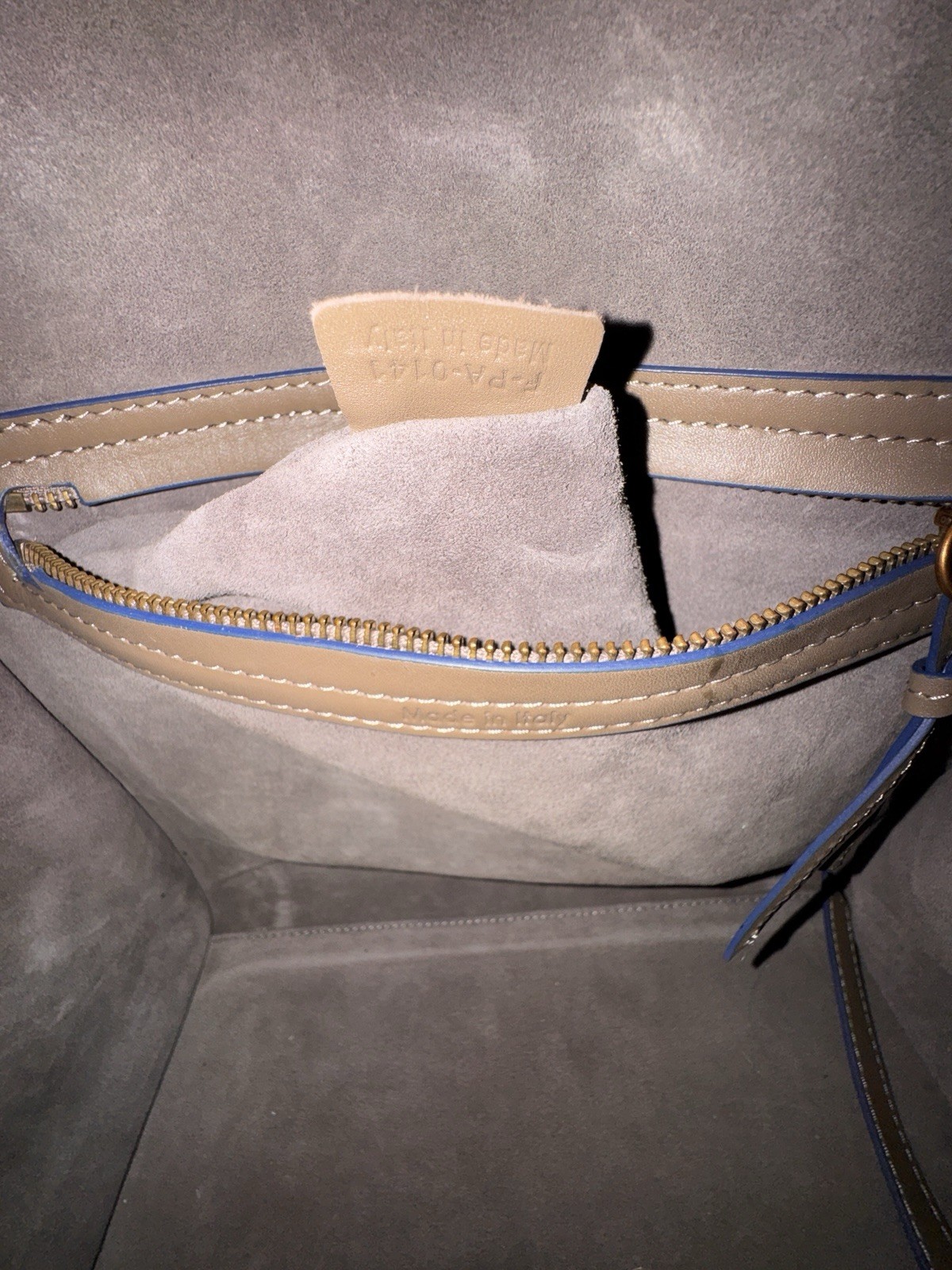 CELINE Taupe Medium Leather Phantom Luggage Tote Bag