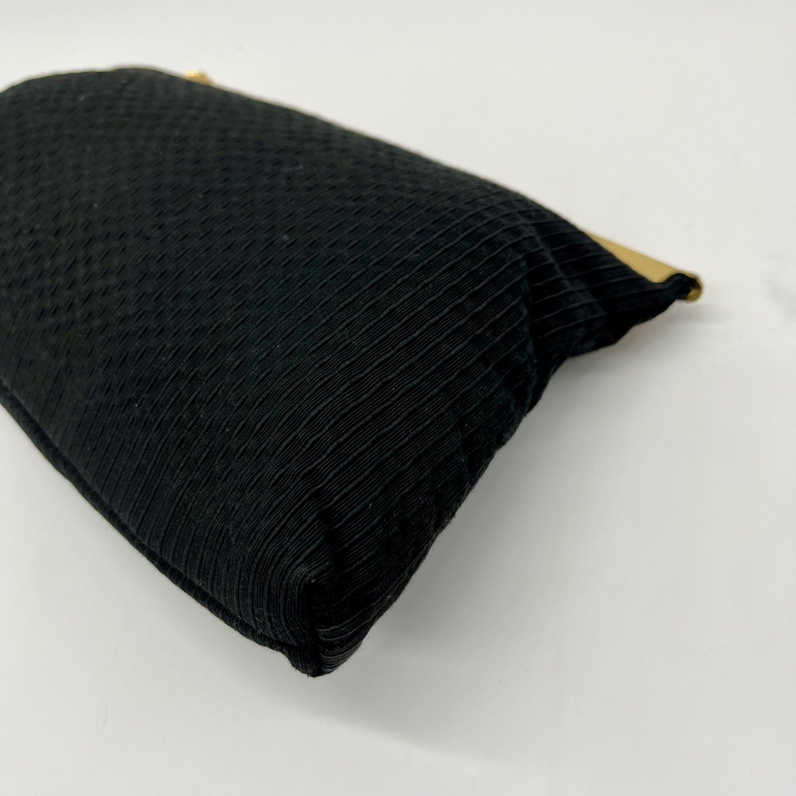 Black Fabric Crossbody Clutch Bag