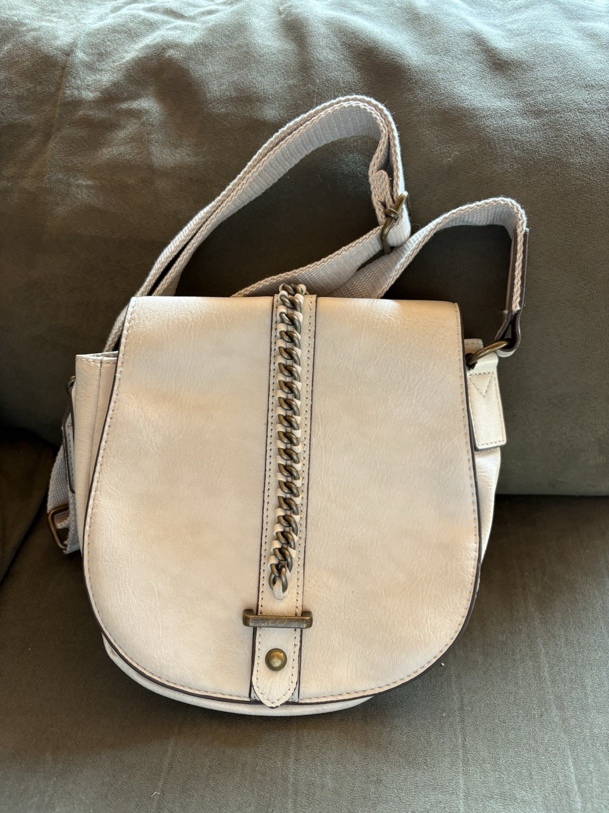 TIME AND TRU Emery Crossbody Purse Bag Boho Style Beige