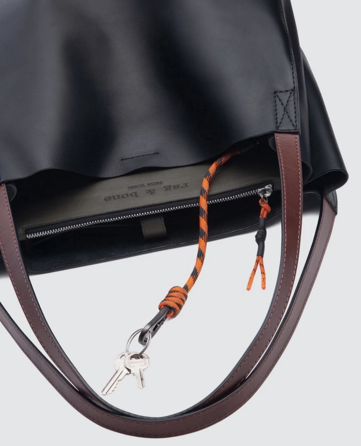 rag & bone $550 Black Passenger Tote Black Olive Night NWT