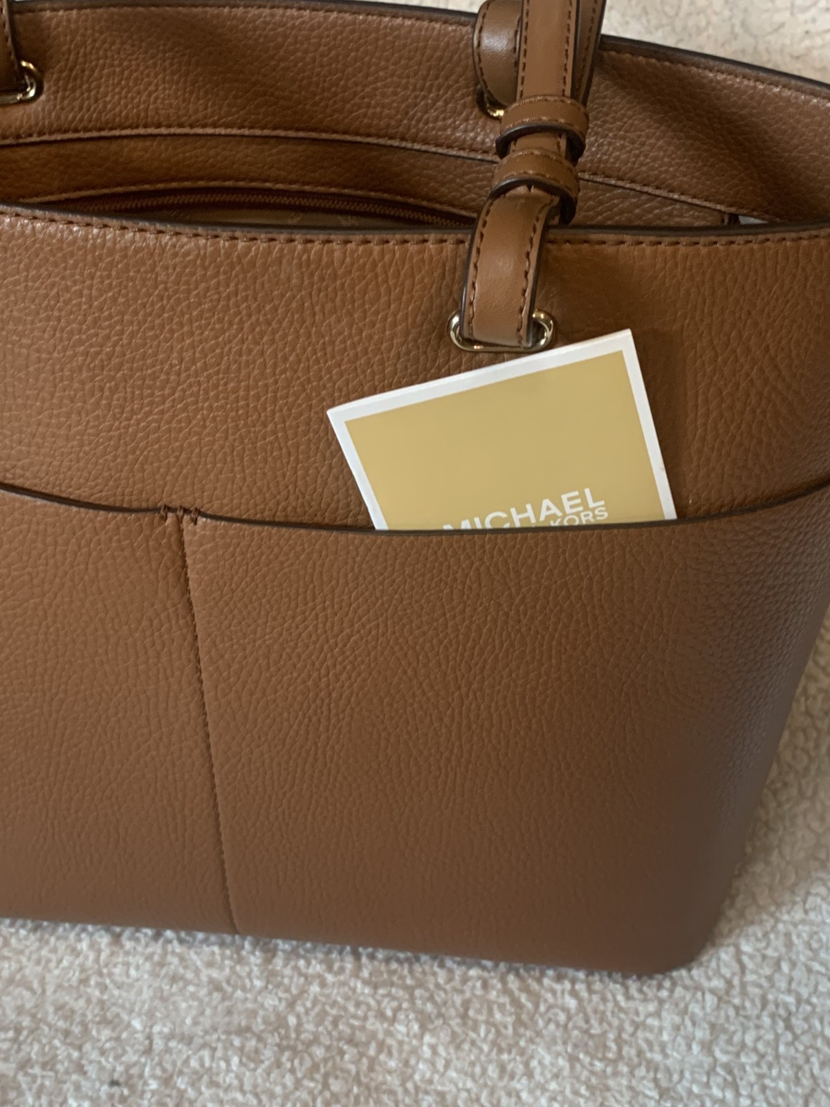 Michael Kors Bedford Medium Top Zip Pocket Tote New