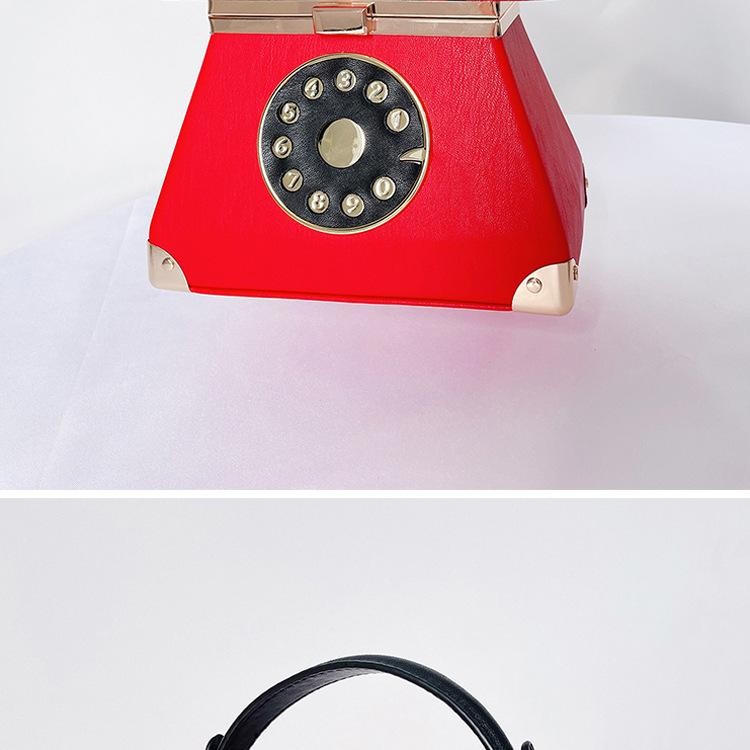 Women Telephone Shape Clutch Bag Chic Novelty Evening Party Handbag