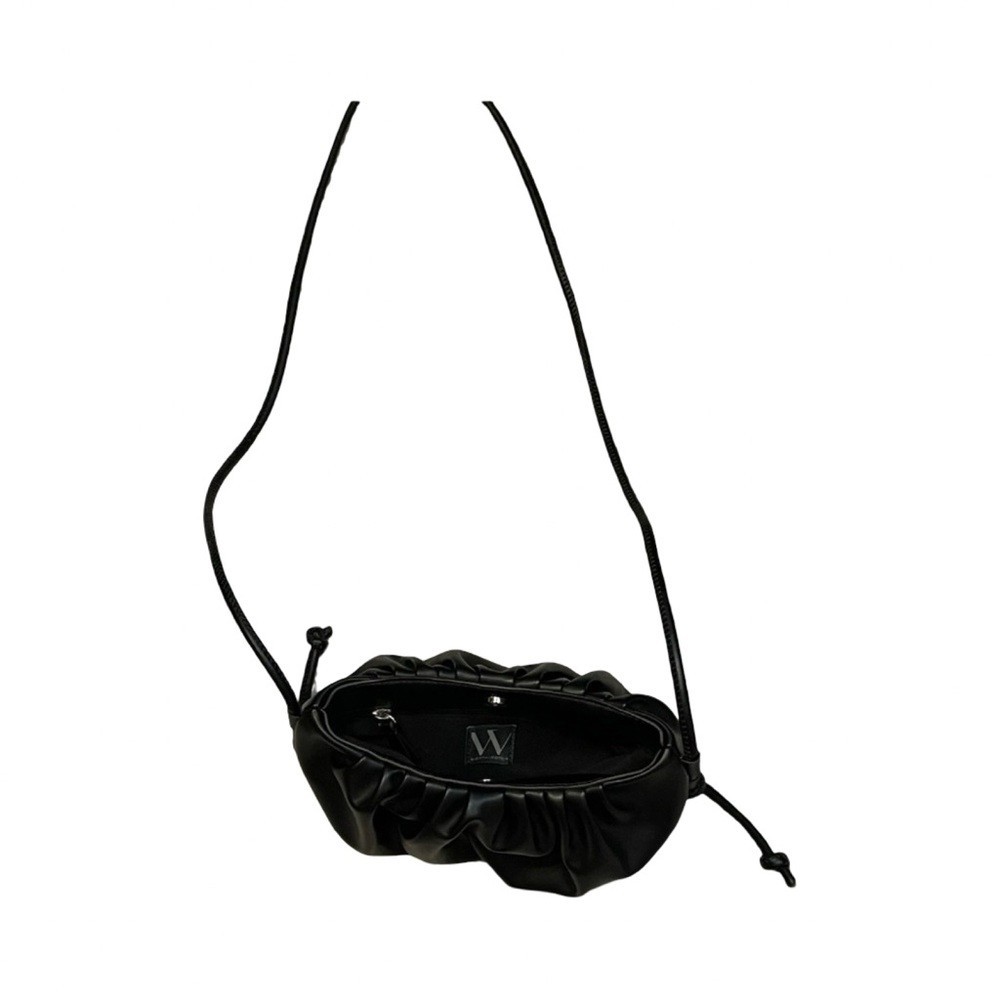 Worthington Cassie Black Small Crossbody Bag WithA Sleek Ruched Style. New W/Tag
