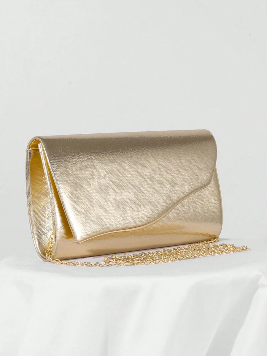 PU Leather Envelope Clutch Purse Small Chain Flap Women Evening Dinner Party