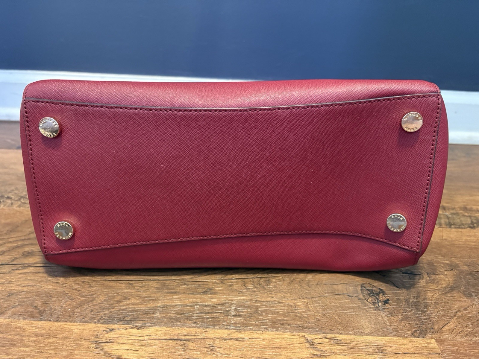 Michael Kors Ciara Large TZ Satchel Maroon Leather