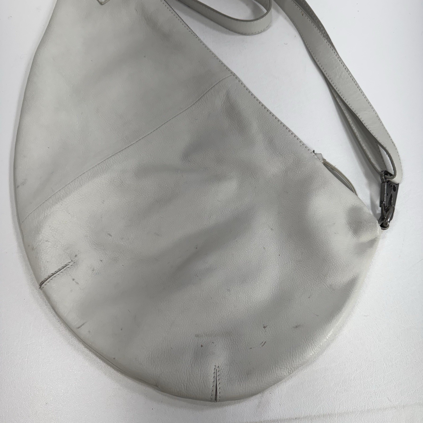 We The Free Waverly Sling Bag Large Parchment White Leather Crossbody Shoulder
