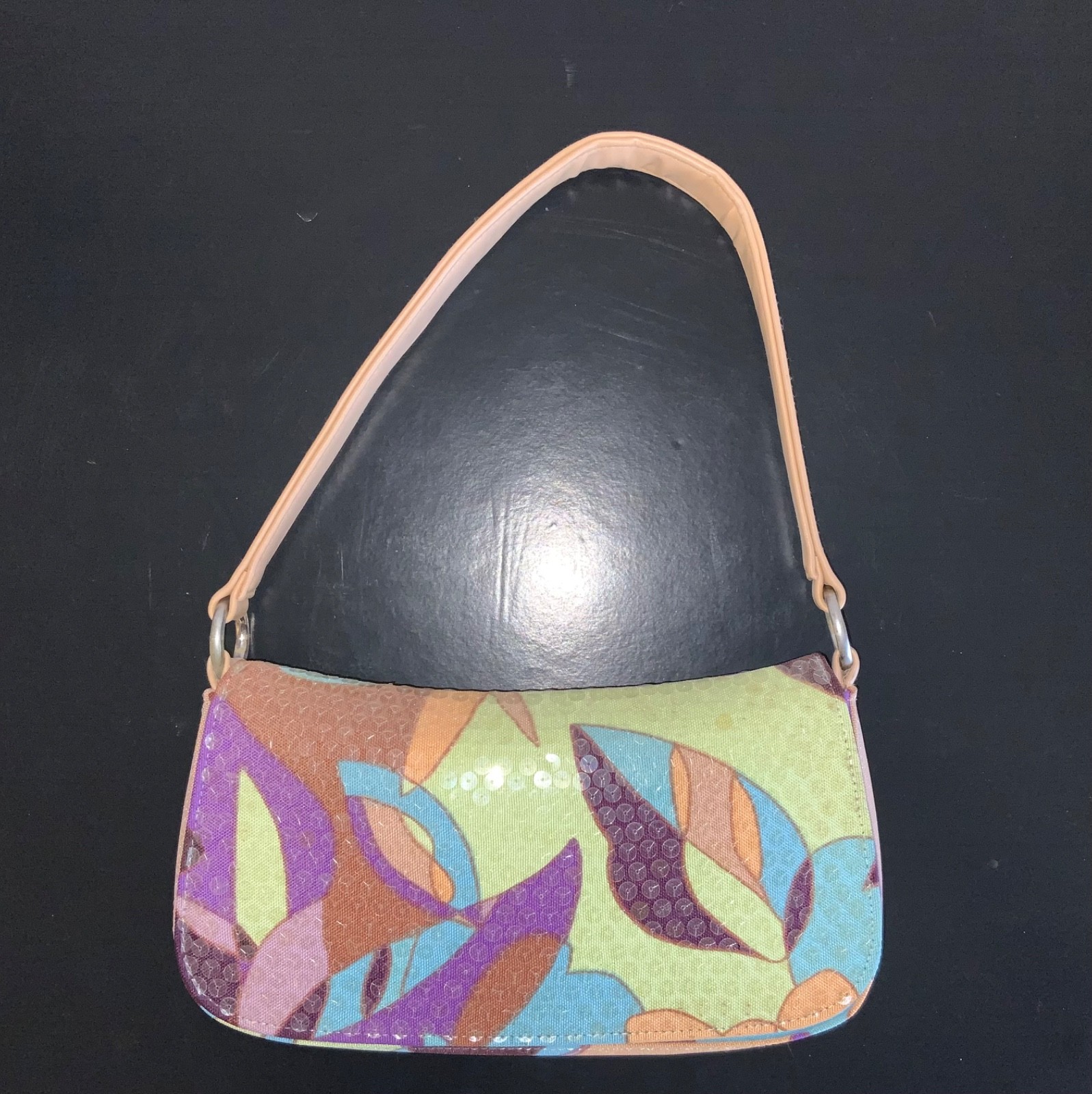 Express Women’s Sequin Colorful Abstract Designed Small Shoulder Bag