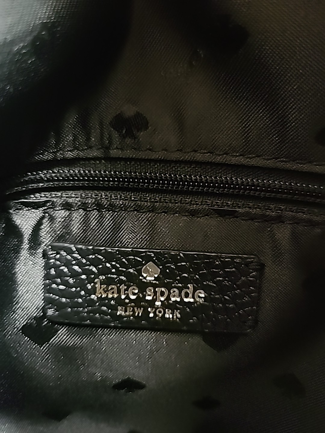Kate Spade Kat Black Pebbled Leather Hobo Shoulder Bag Classic Large 13x12x4.5