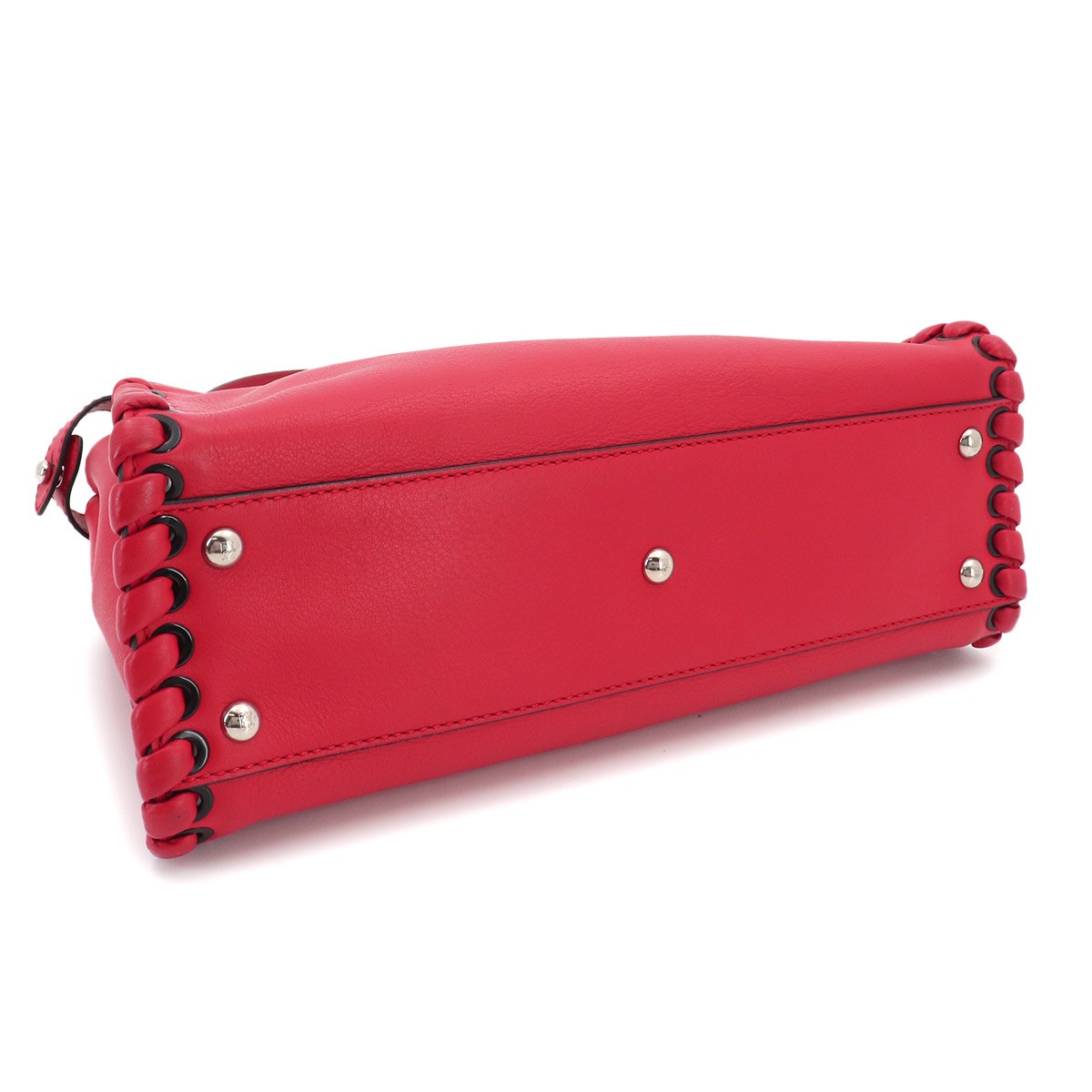 FENDI Peekaboo Regular 2way Hand Bag Leather Red 8BN290 90330969