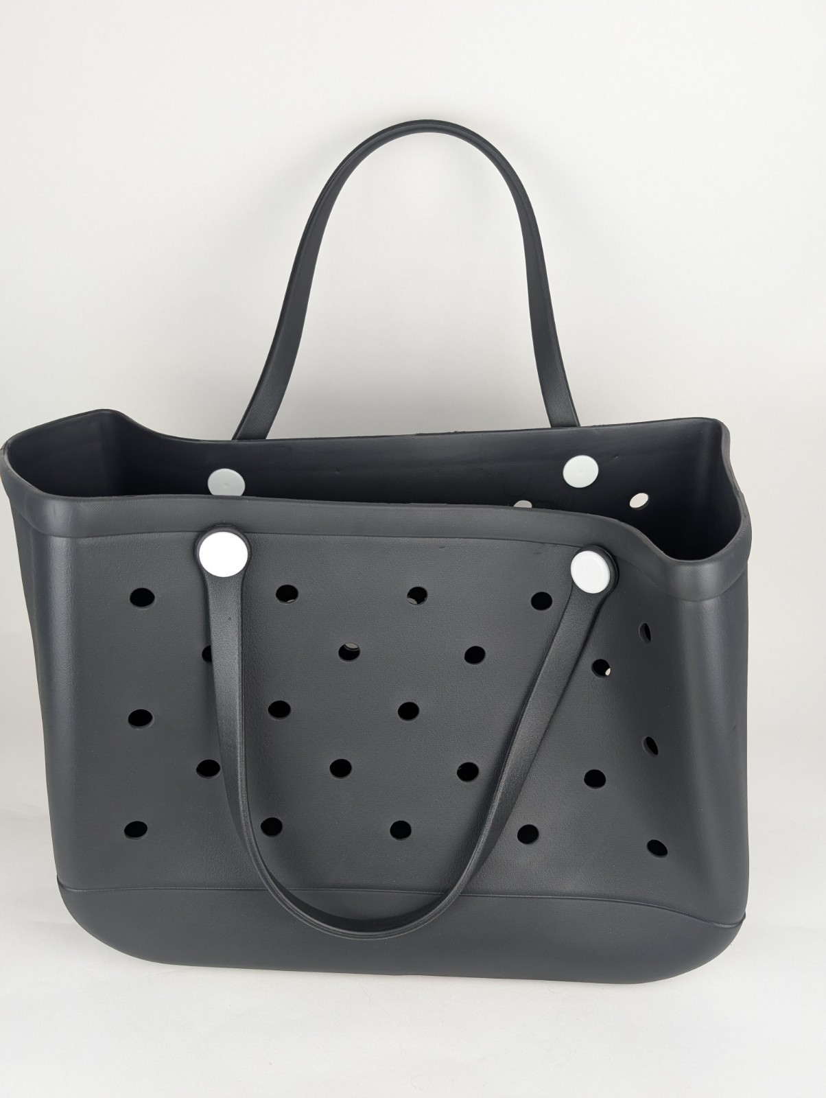 EVA Beach Bag Rubber Tote Waterproof Travel Sports Croc Women XLARGE – Black