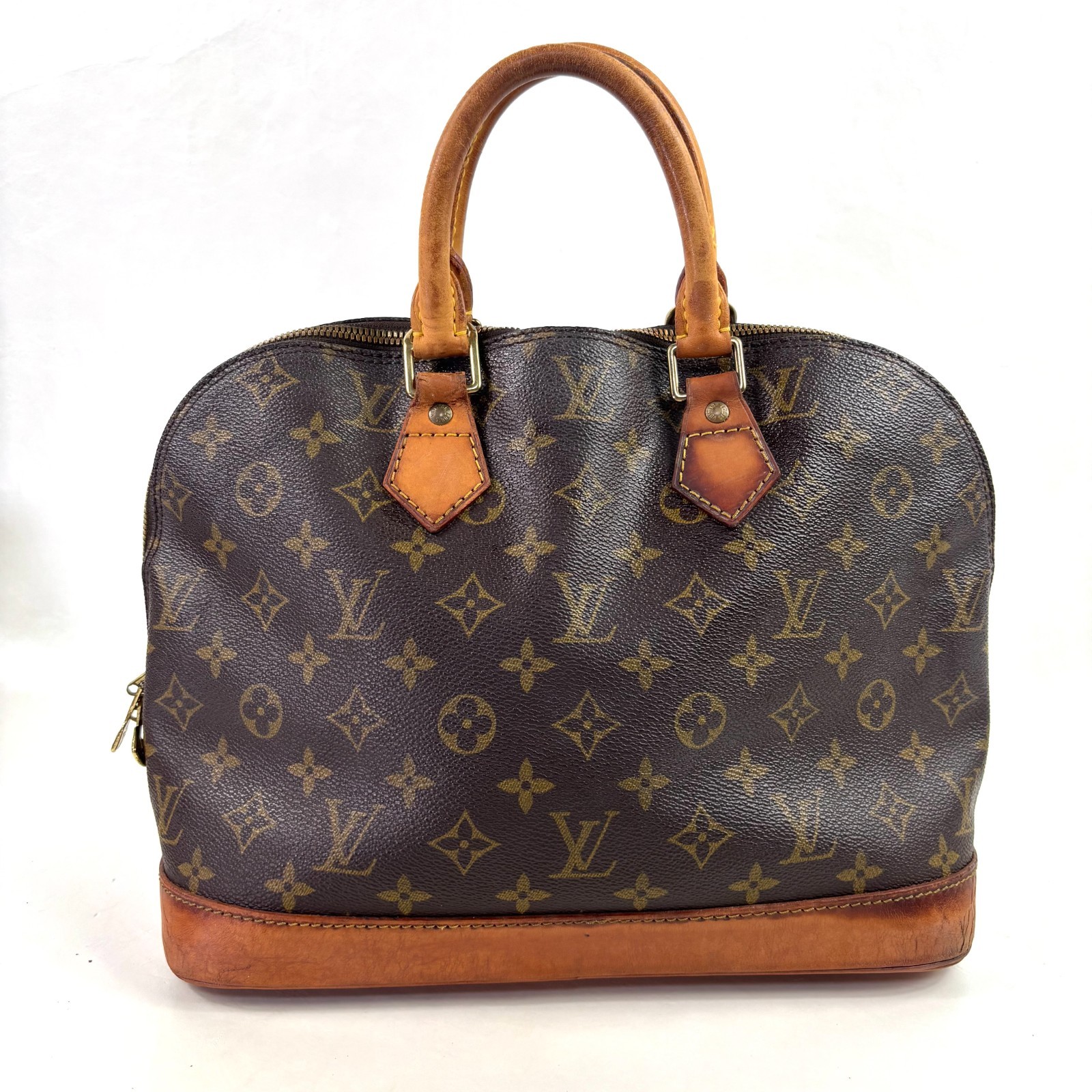 Louis Vuitton Alma M51130 Monogram Shoulder Hand Bag PVC Leather