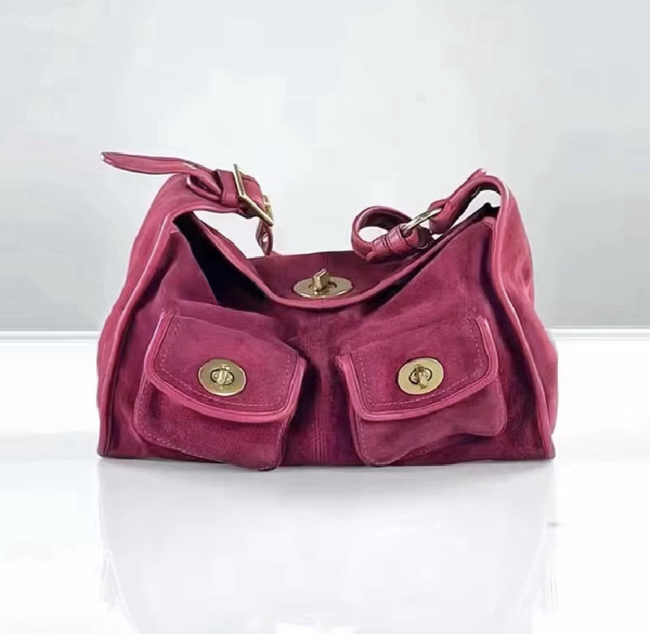 Casual Commuter Large Capacity Suede Pillow Bag Single Shoulder Crossbody Bag