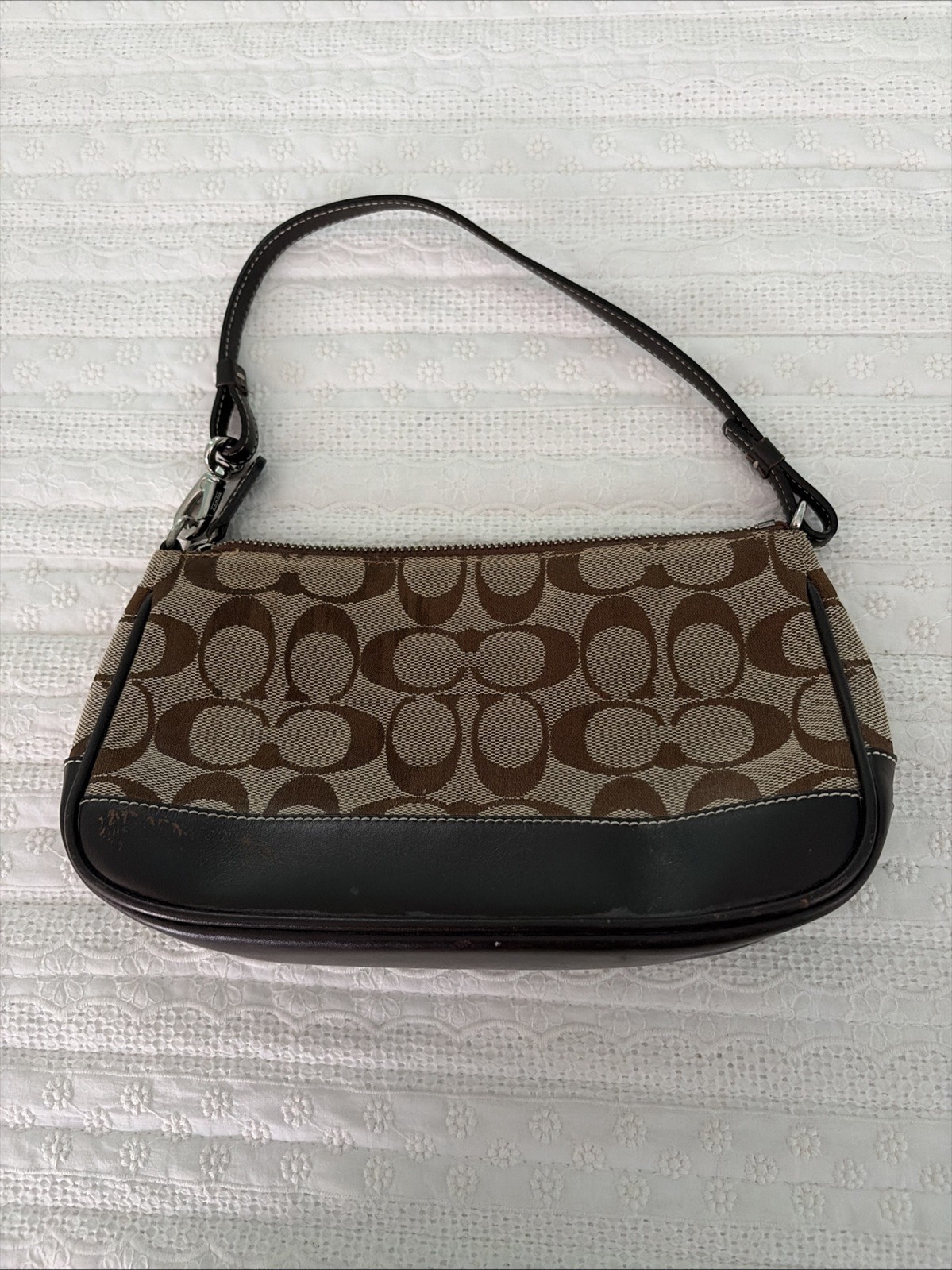 COACH Demi Signature CC Jacquard Baguette Mini Shoulder Bag B062-6094