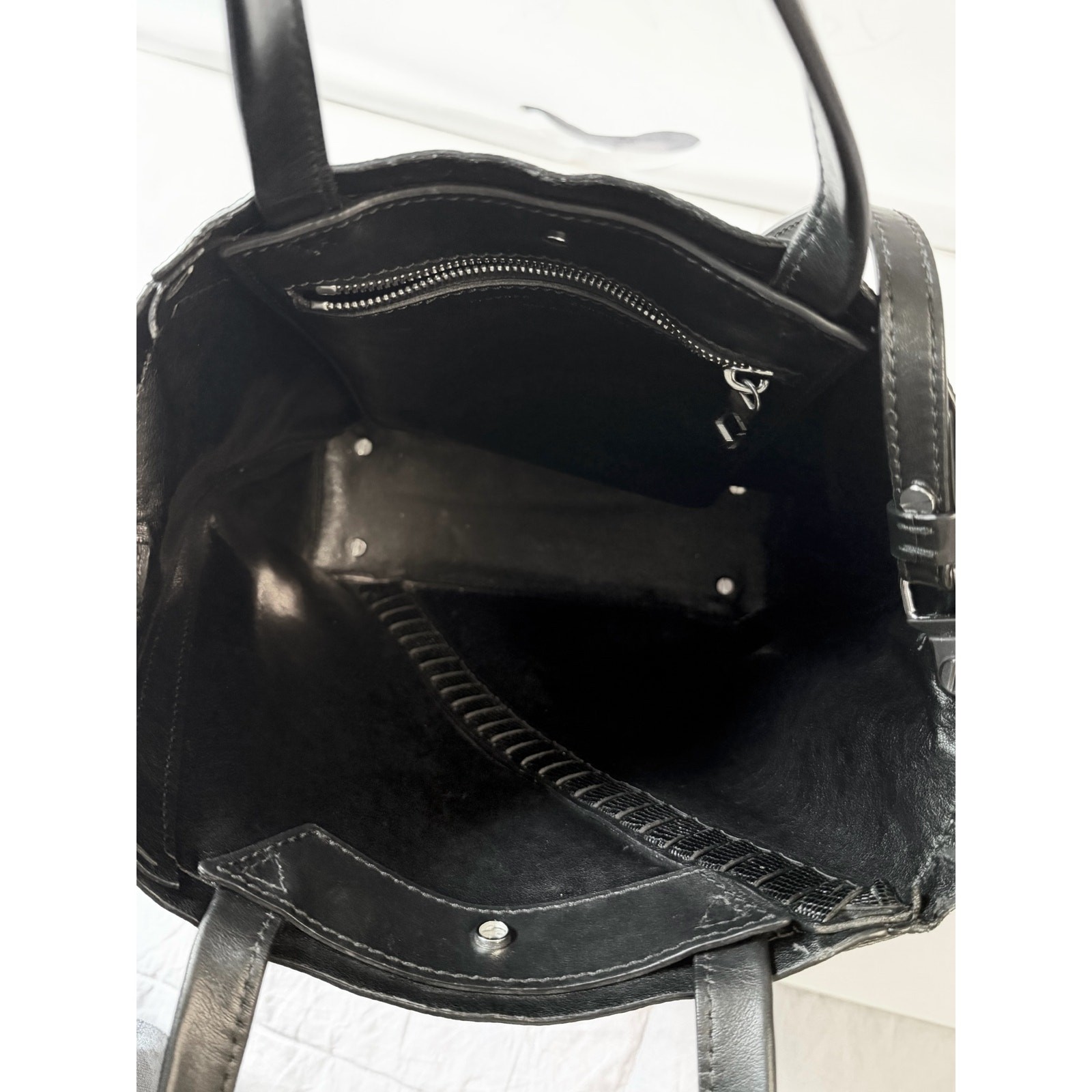 Proenza Schouler hex tote leather reptile print