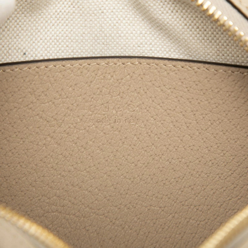 GUCCI Ophidia GG Supreme Crossbody Shoulder Bag Mini Beige Leather PVC Authenti