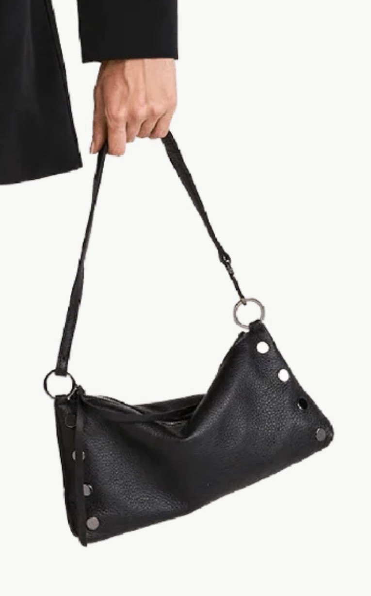 NWT Hammitt Kyle Sm Pebbled Black Gunmetal Handbag Purse Crossbody Bag