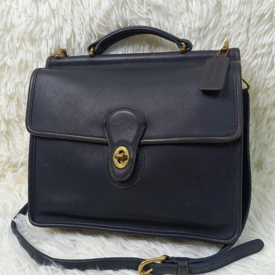 COACH 9927 Willis Dark Navy Leather Crossbody 2way Shoulder Bag Handbag USA