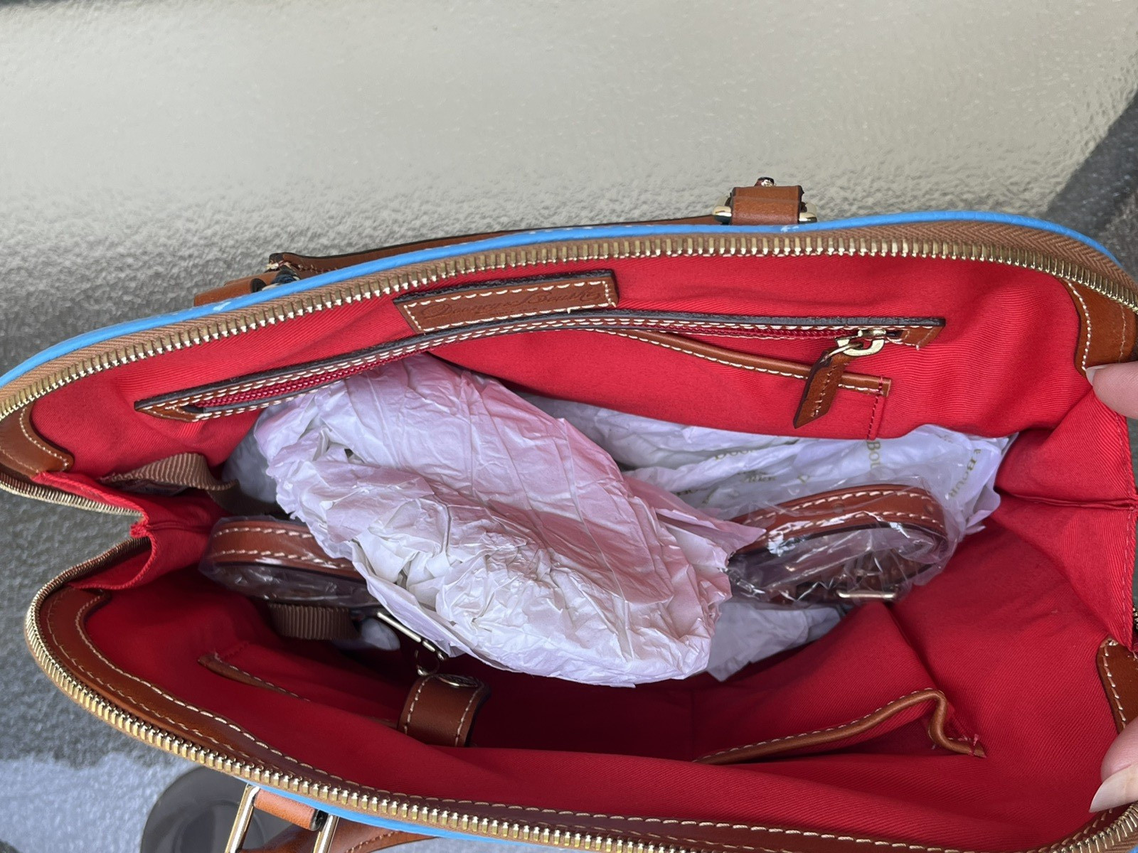 Dooney & Bourke Zip Zip Satchel Handbag Sky R343 SK *NWT
