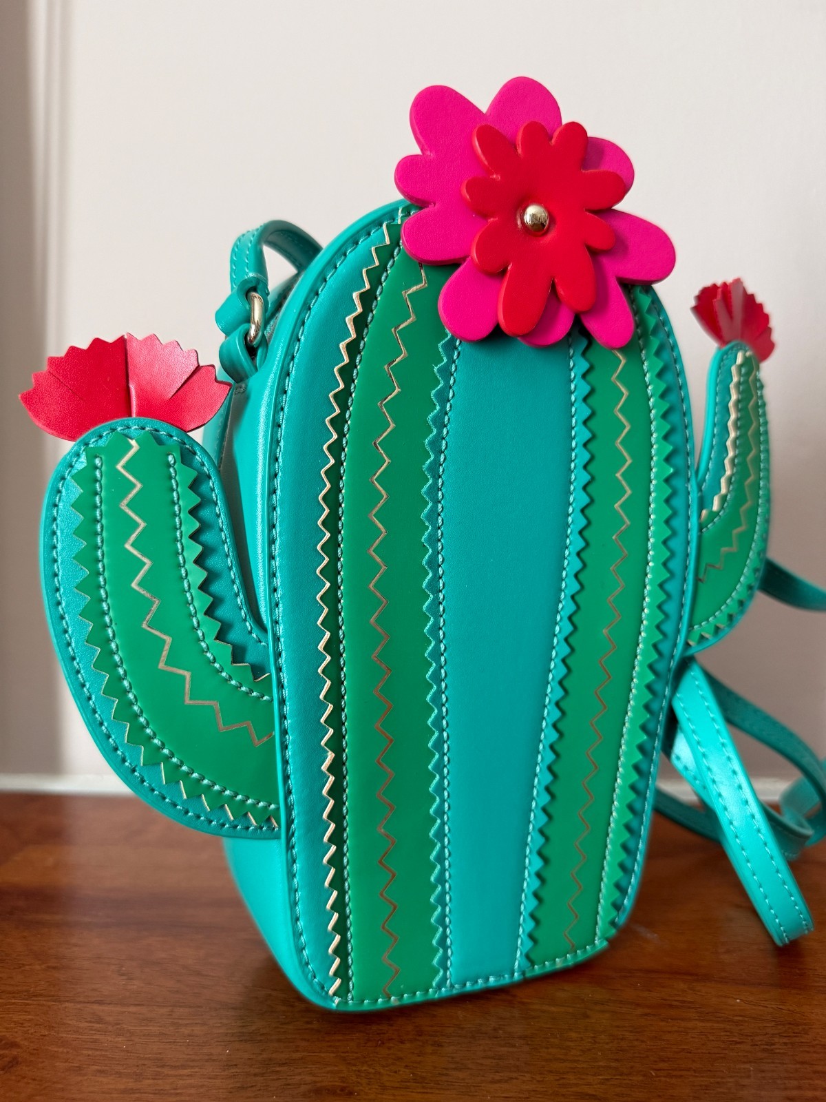 Kate Spade Horizons Green Cactus Leather Crossbody Bag NWOT
