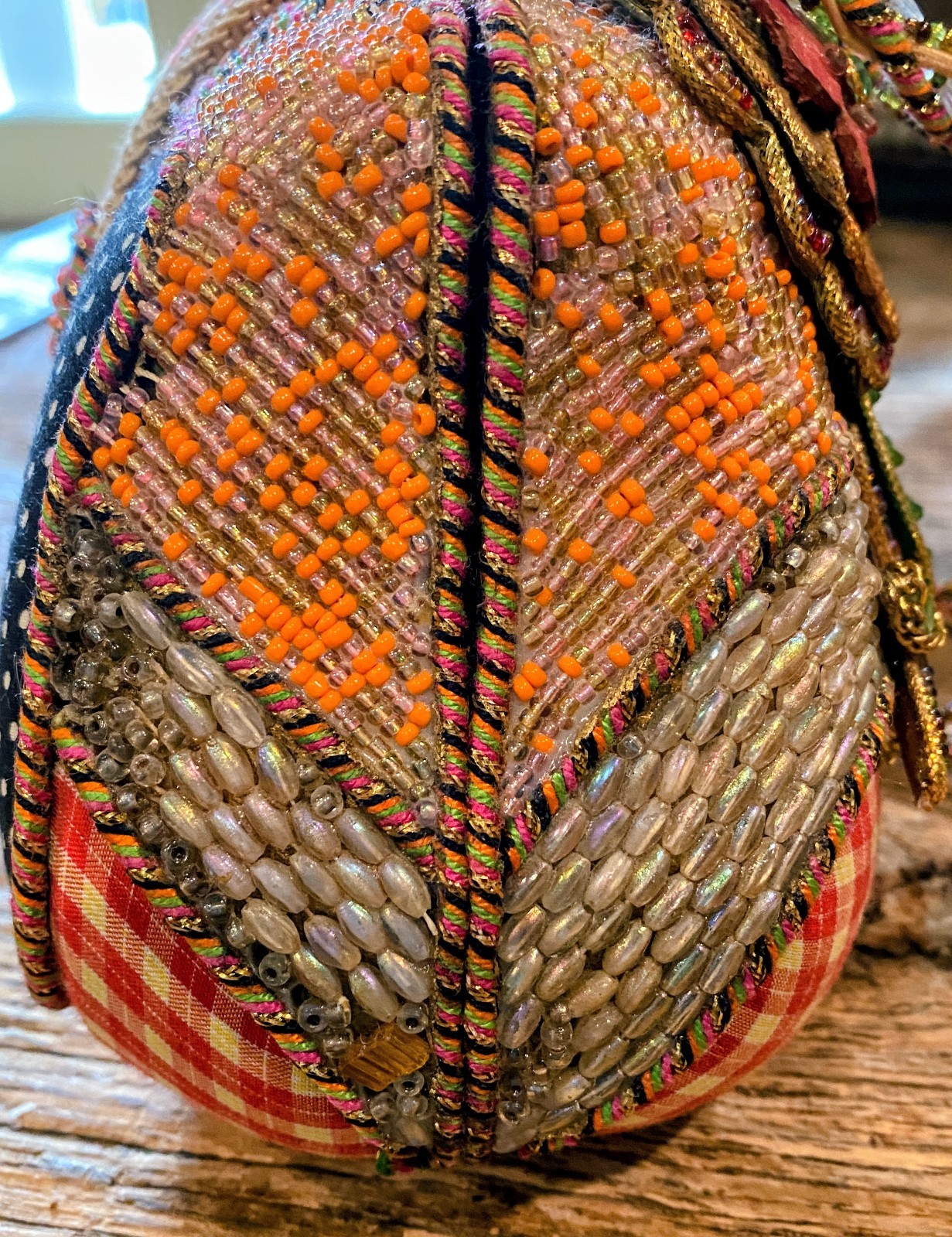 Vintage MARY FRANCES HANDBAG Beaded Polka Dots FLOWER SHOULDER PURSE CLUTCH