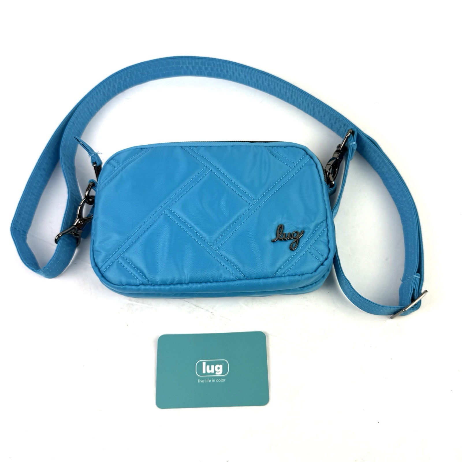 Lug Coupe SE Bag Teal Aqua Quilted Nylon Convertible Belt Bag Purse Brand New
