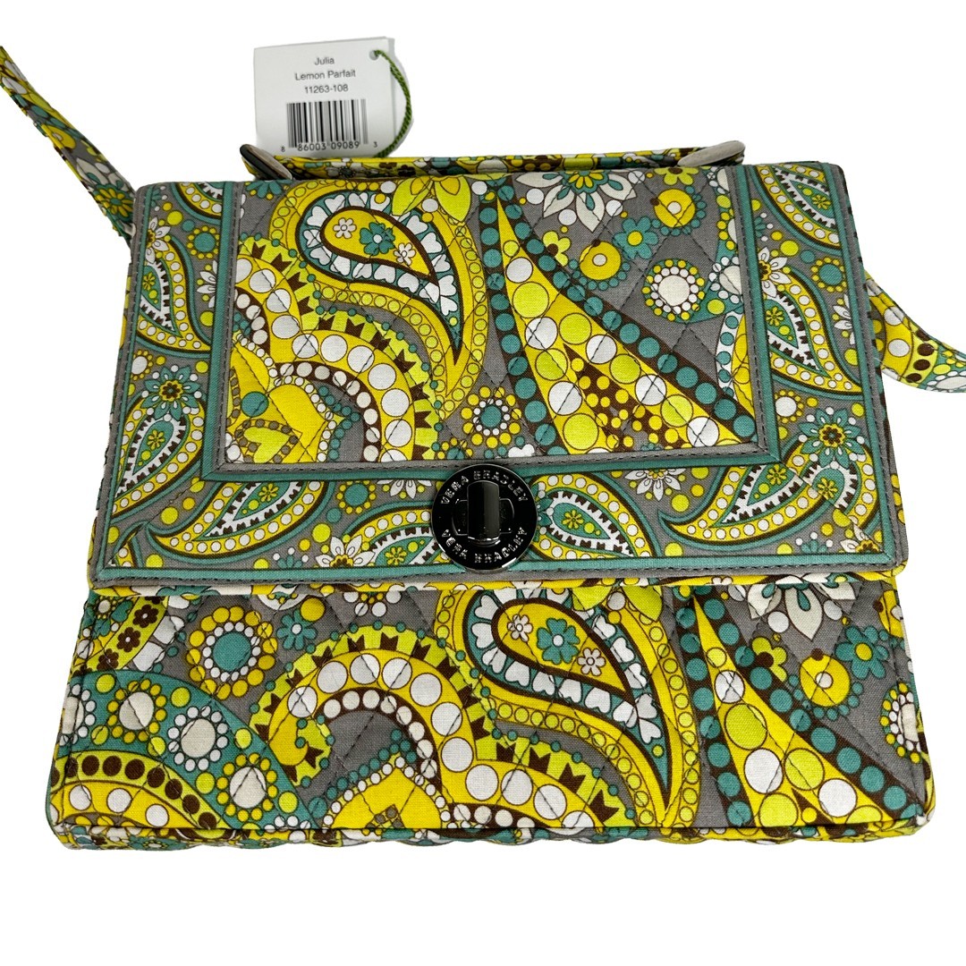 Vera Bradley Julia Lemon Parfait Turn Lock Crossbody Bag NWT Retired