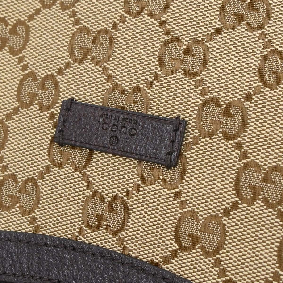 Gucci Brown Beige Canvas GG Shoulder Bag 181092 002404 167334