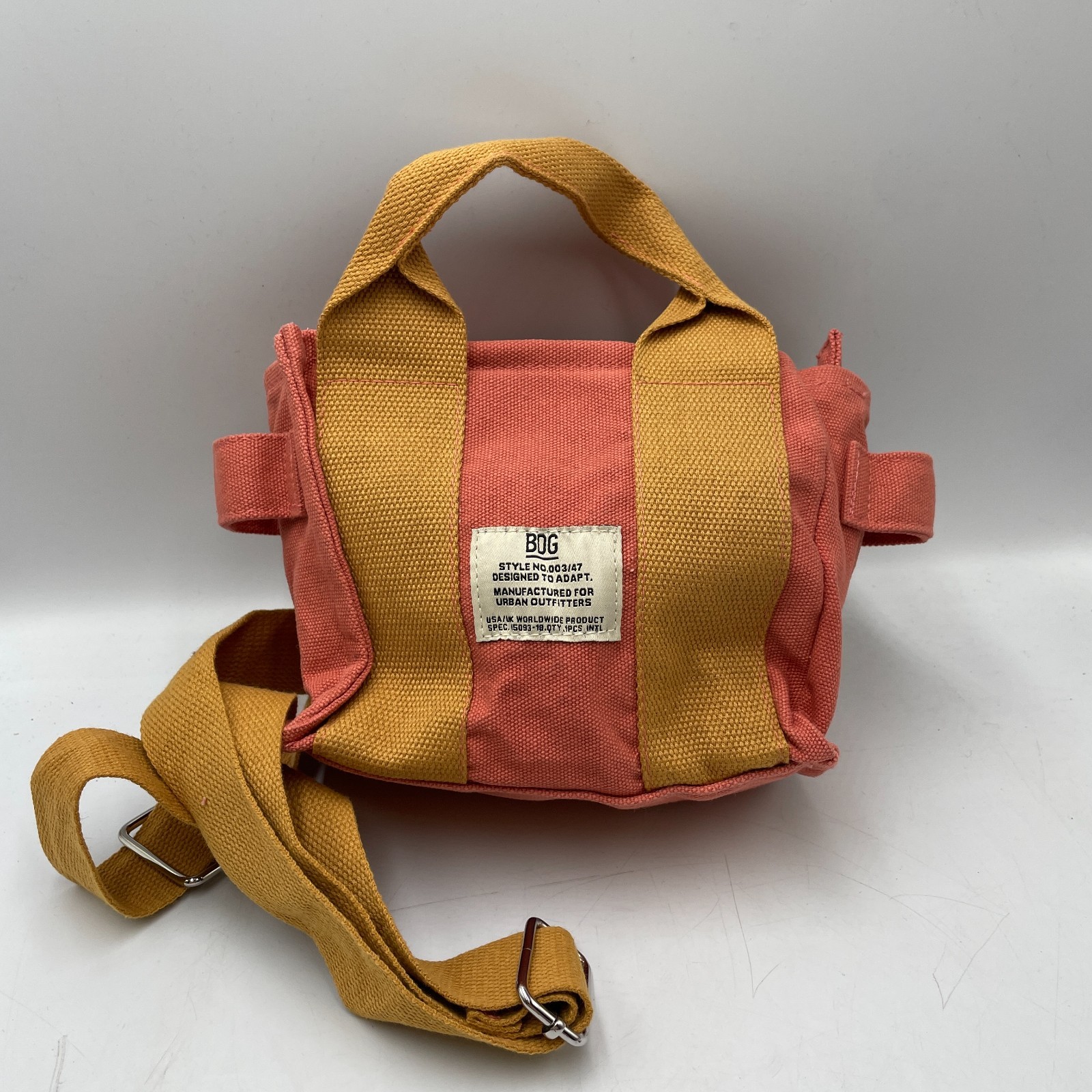 BDG Urban Outfitters Serena Mini Tote Bag Womens Pink Yellow Crossbody Strap