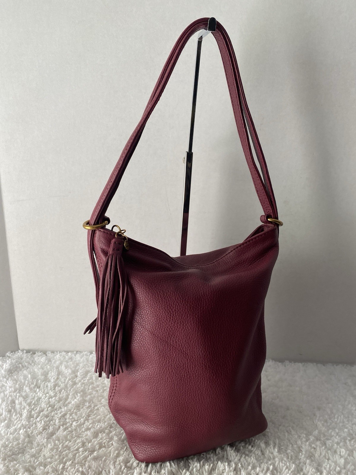 HOBO International Blaze Convertible Leather Backpack Tote Bag