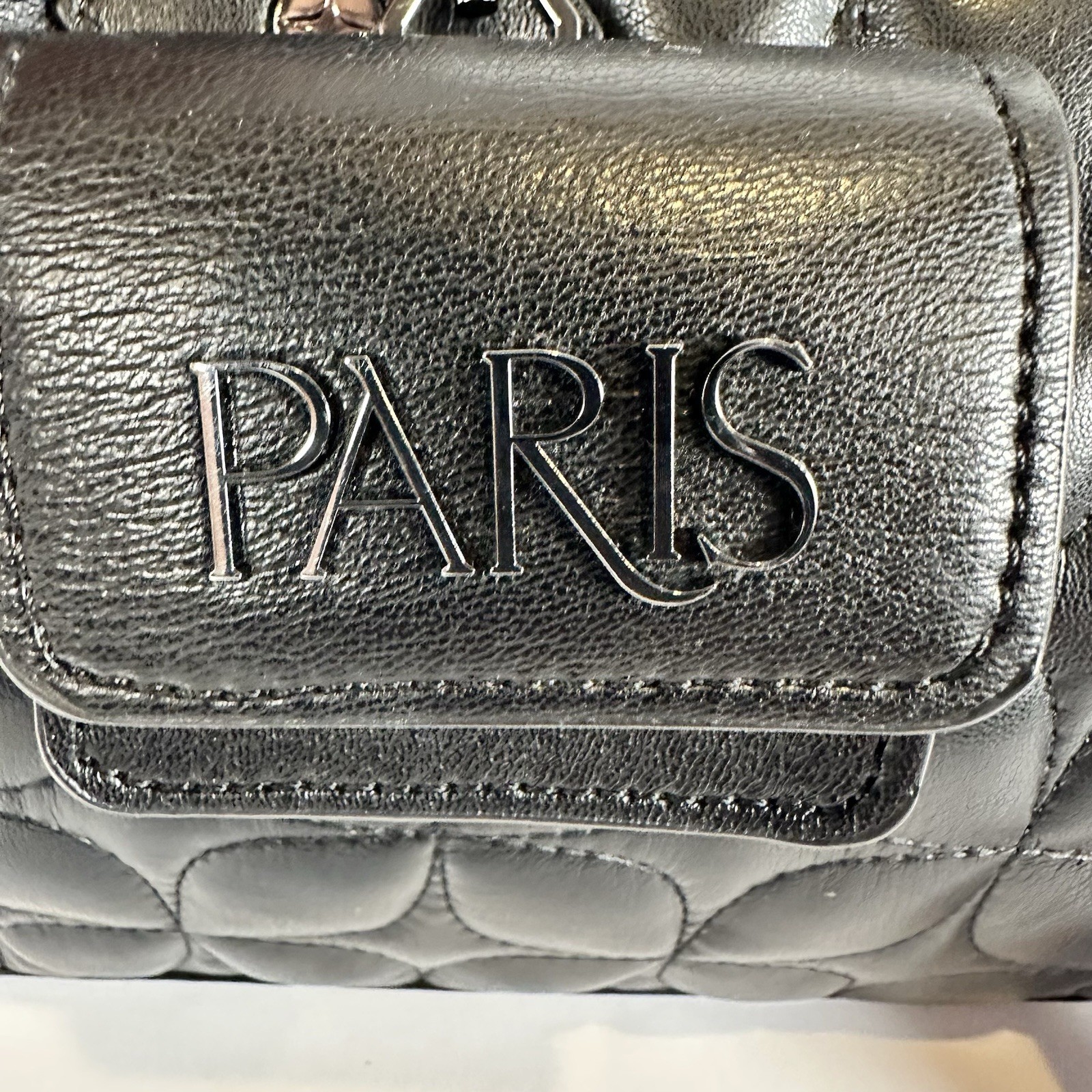 Paris Hilton Camden Frame Bag Black Quilted Satchel Top Handle Y2K NWT