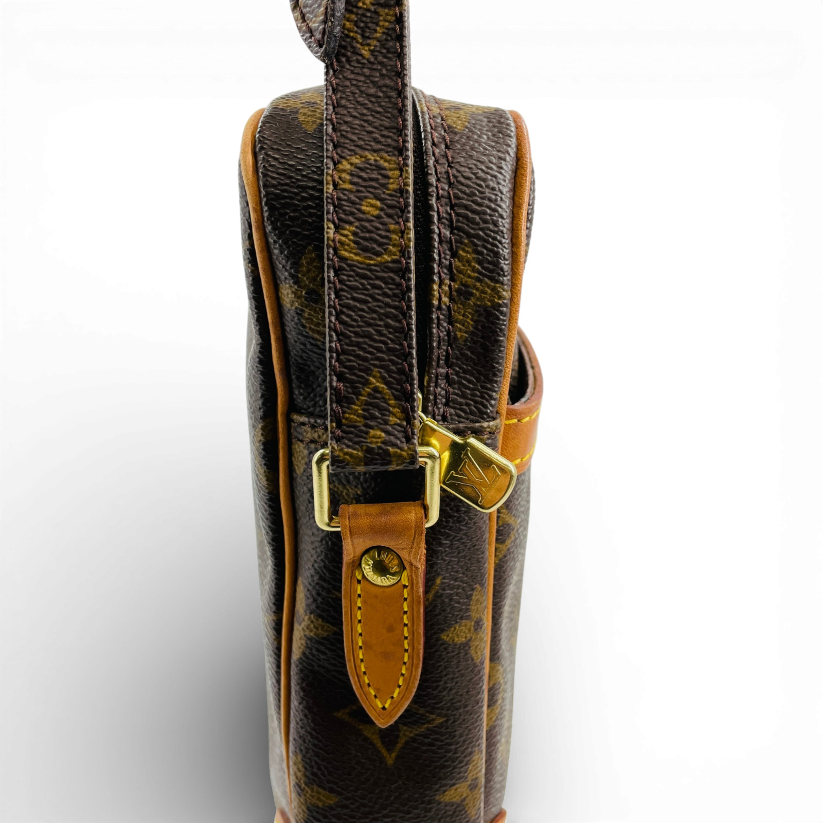 LOUIS VUITTON Danube PM Monogram Canvas Brown Crossbody Shoulder Bag M45266
