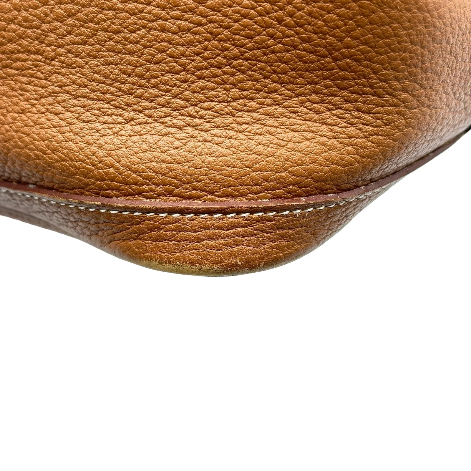 HERMES Garden Party PM Gold Negonda Leather Tote #OKB7911