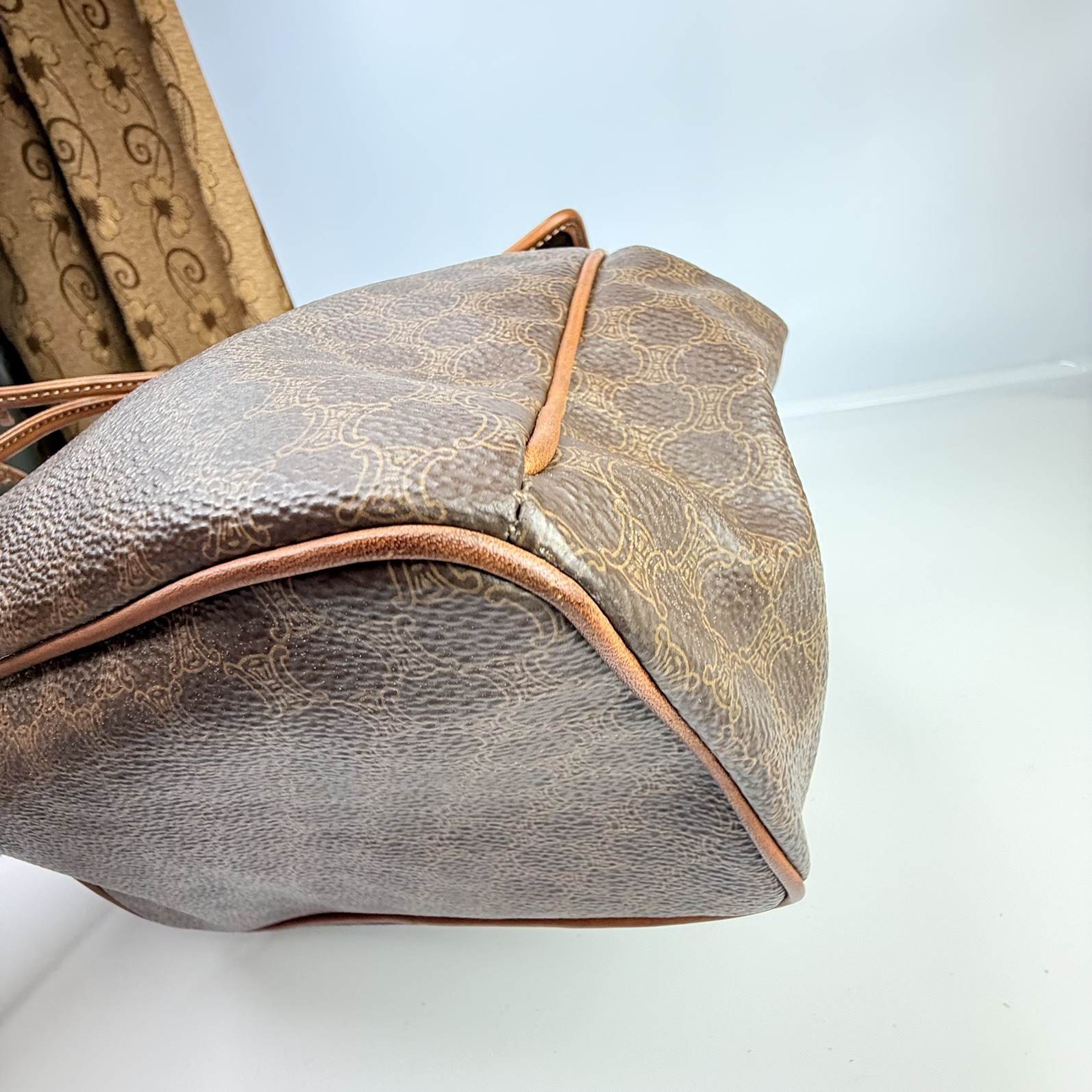💫Authentic CELINE Macadam Monogram PVC & Leather Drawstring Backpack Vintage💫