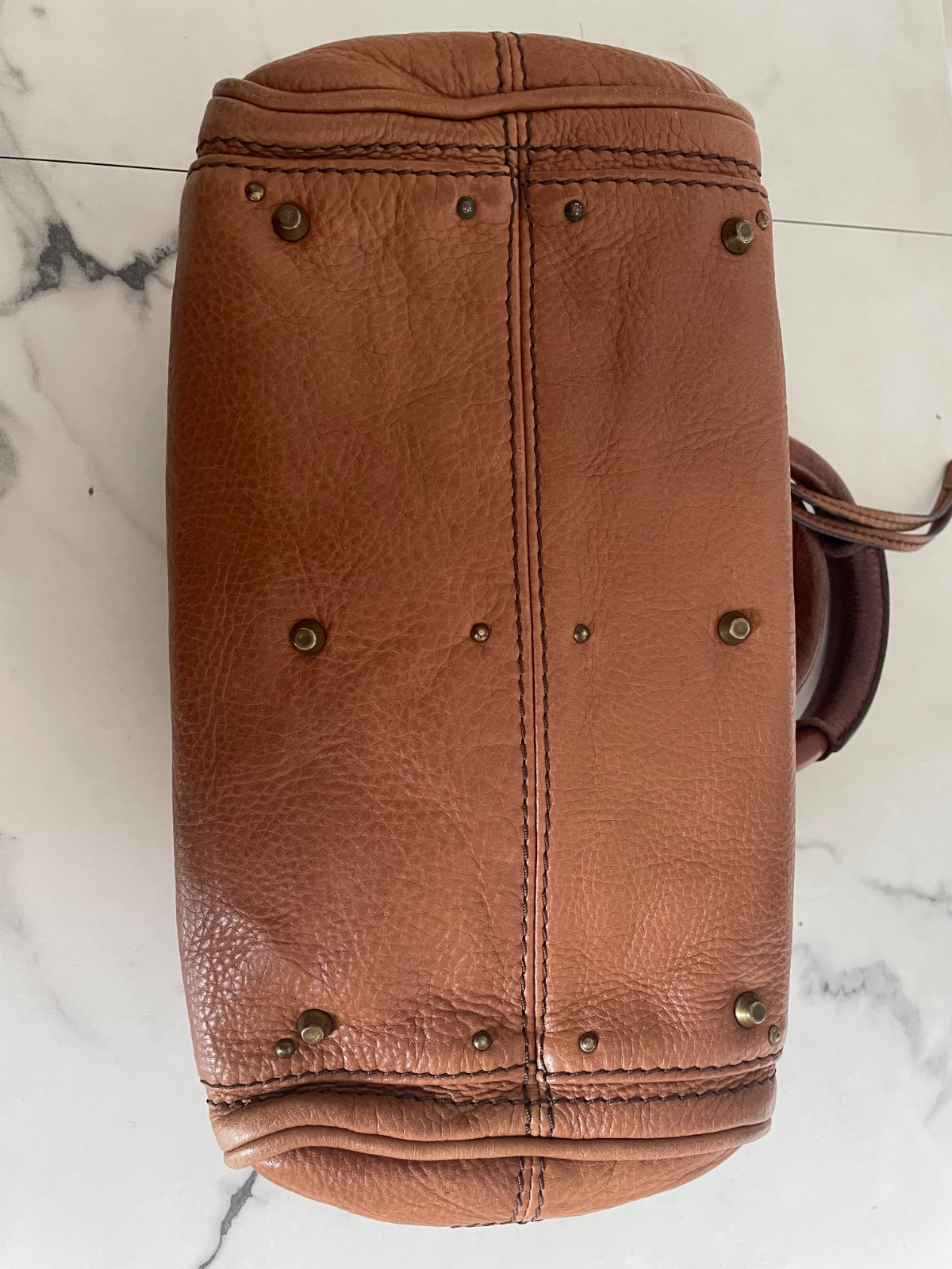 Chloe Paddington Mini Tan Brown Leather Handbag w/Padlock & Key 260726