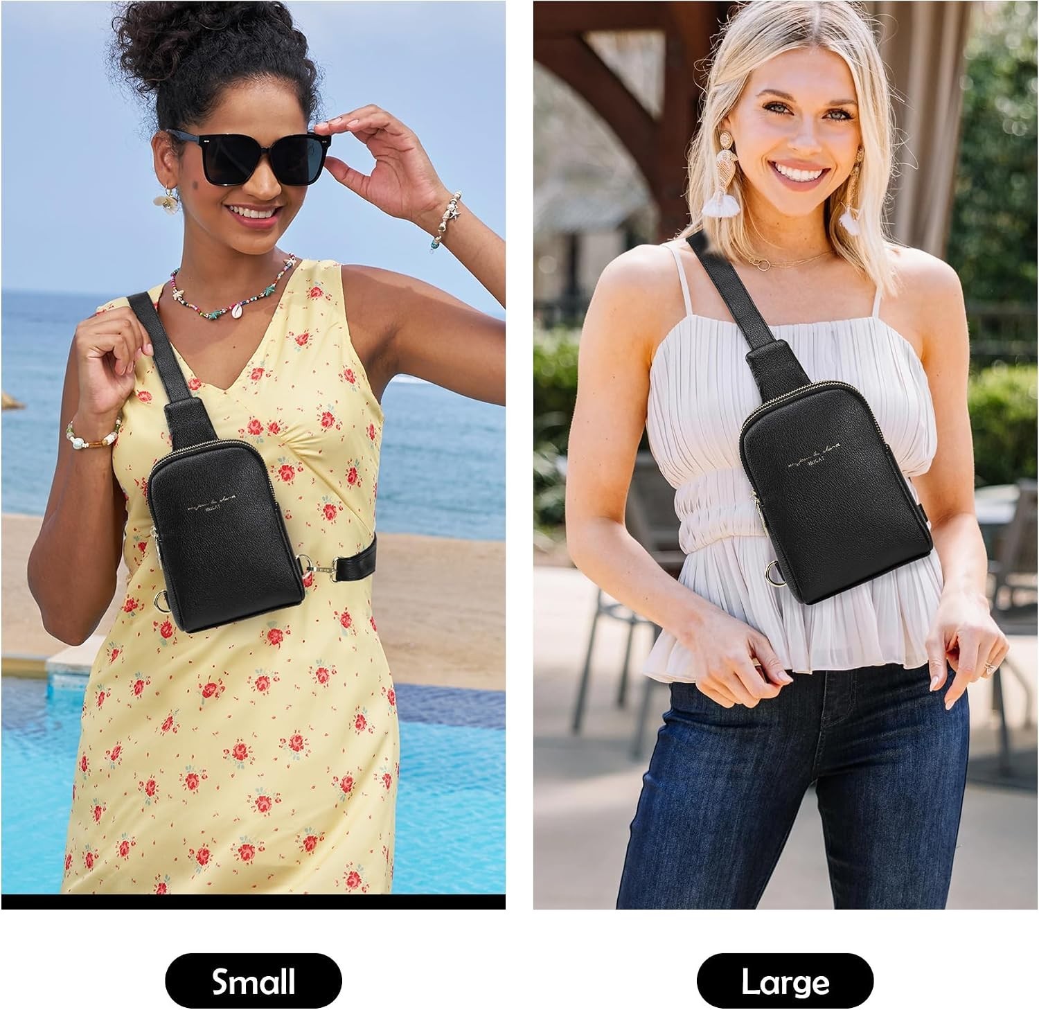 Chic Lightweight Leather Crossbody Sling Bag for Women – Travel Essential