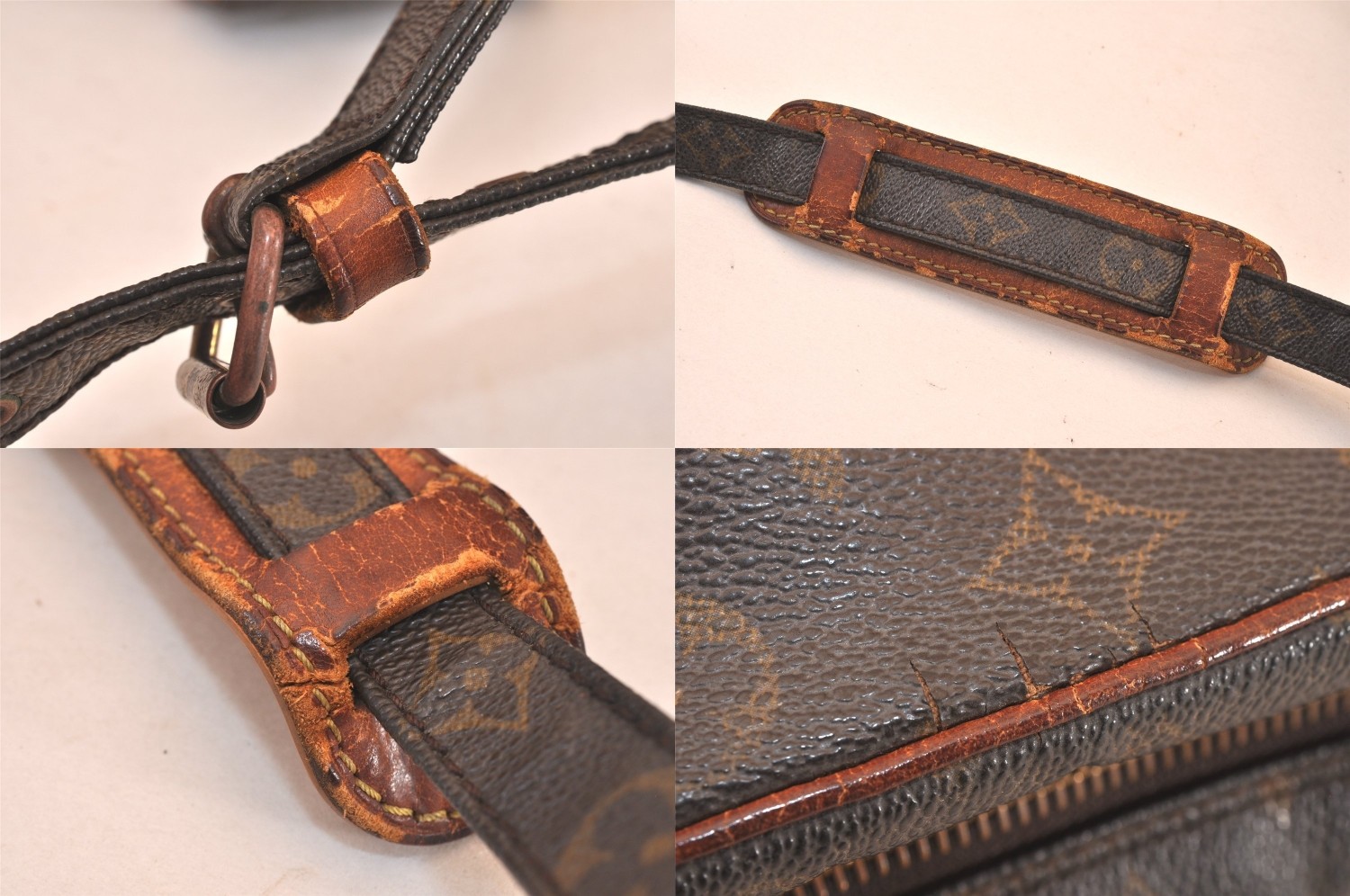 Authentic Louis Vuitton Monogram Danube MM Shoulder Cross Bag M45264 LV 044AB