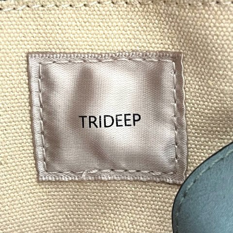 TRIDEEP Canvas Tote Bag White 26cm/10in Handbag Shoulder 2WAY with Pouch B