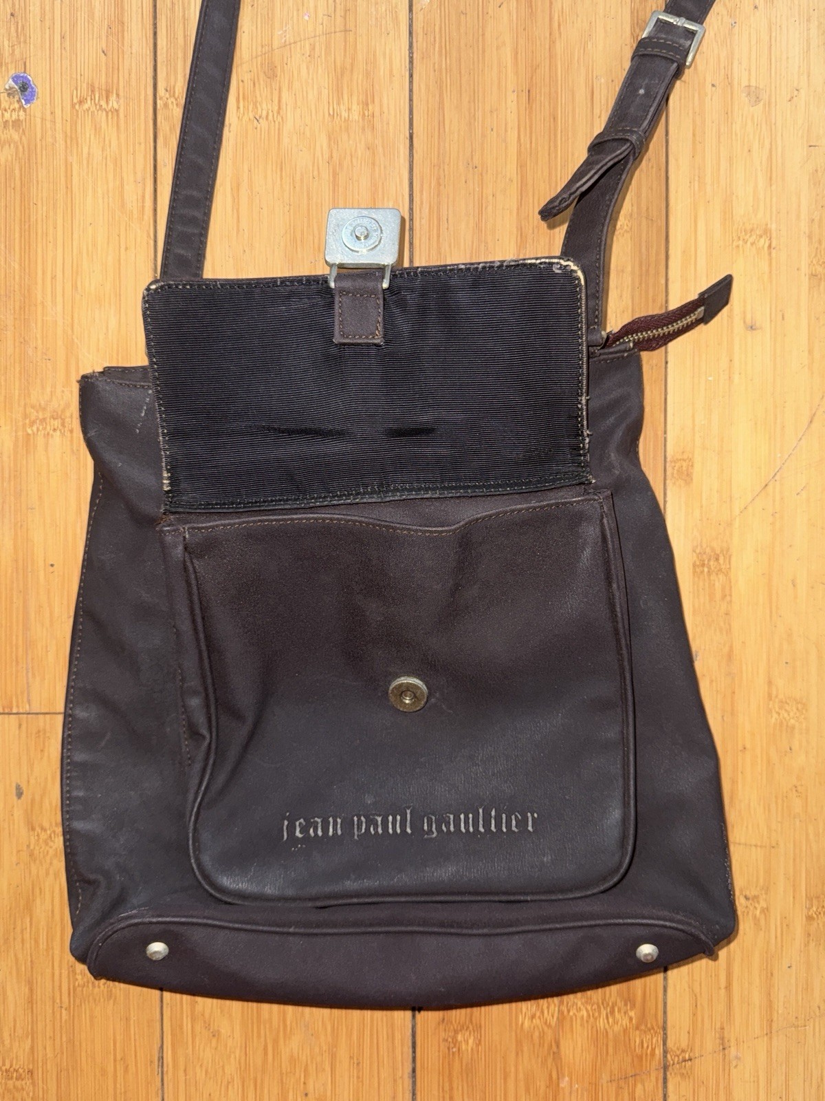 Jean Paul Gaultier Clock Brooch Button Shoulder Bag