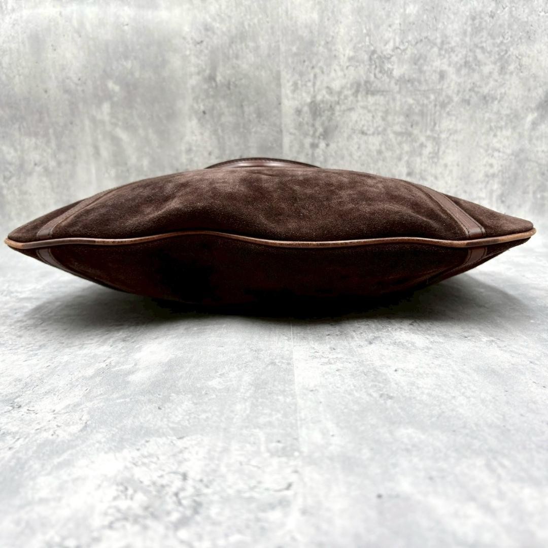 Ralph Lauren Vintage Suede Leather Shoulder Bag Brown Y2K Archive Authentic