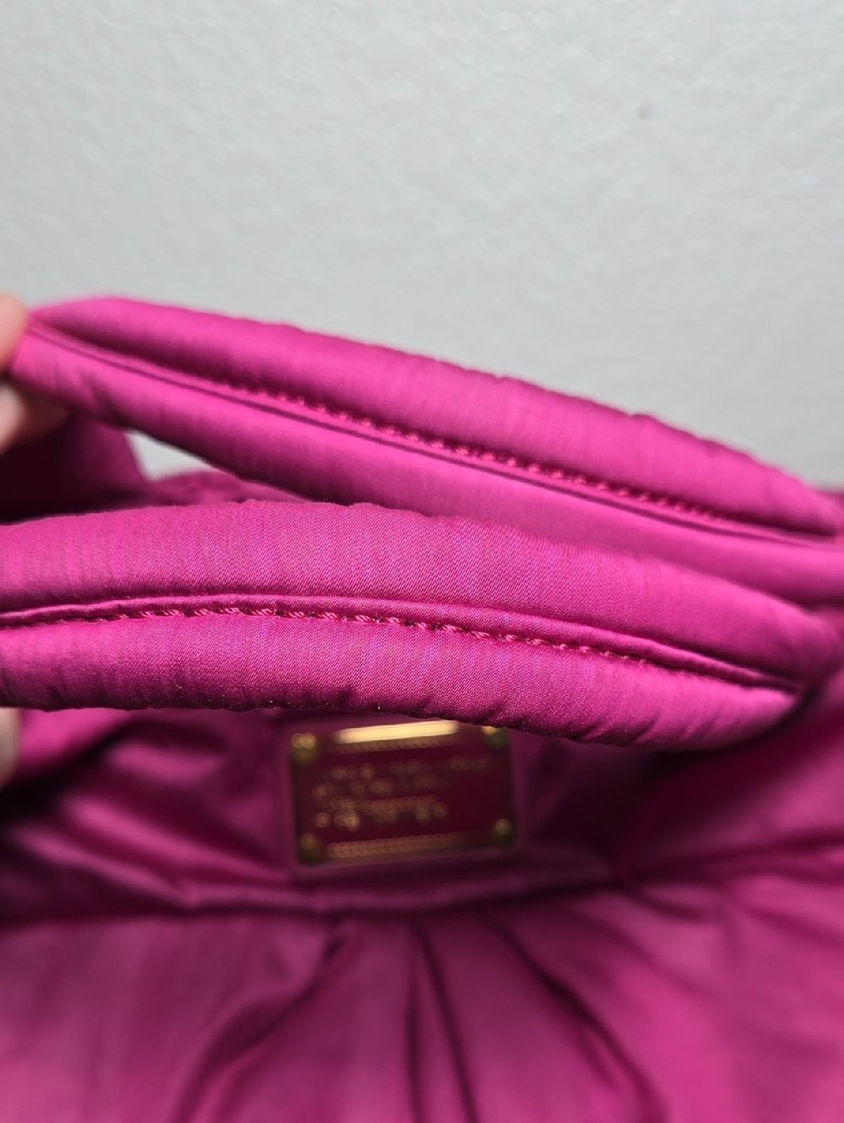 Marc by Marc Jacobs Zip top Nylon Leather Tote Orchid Pink Beachbag Lightweight
