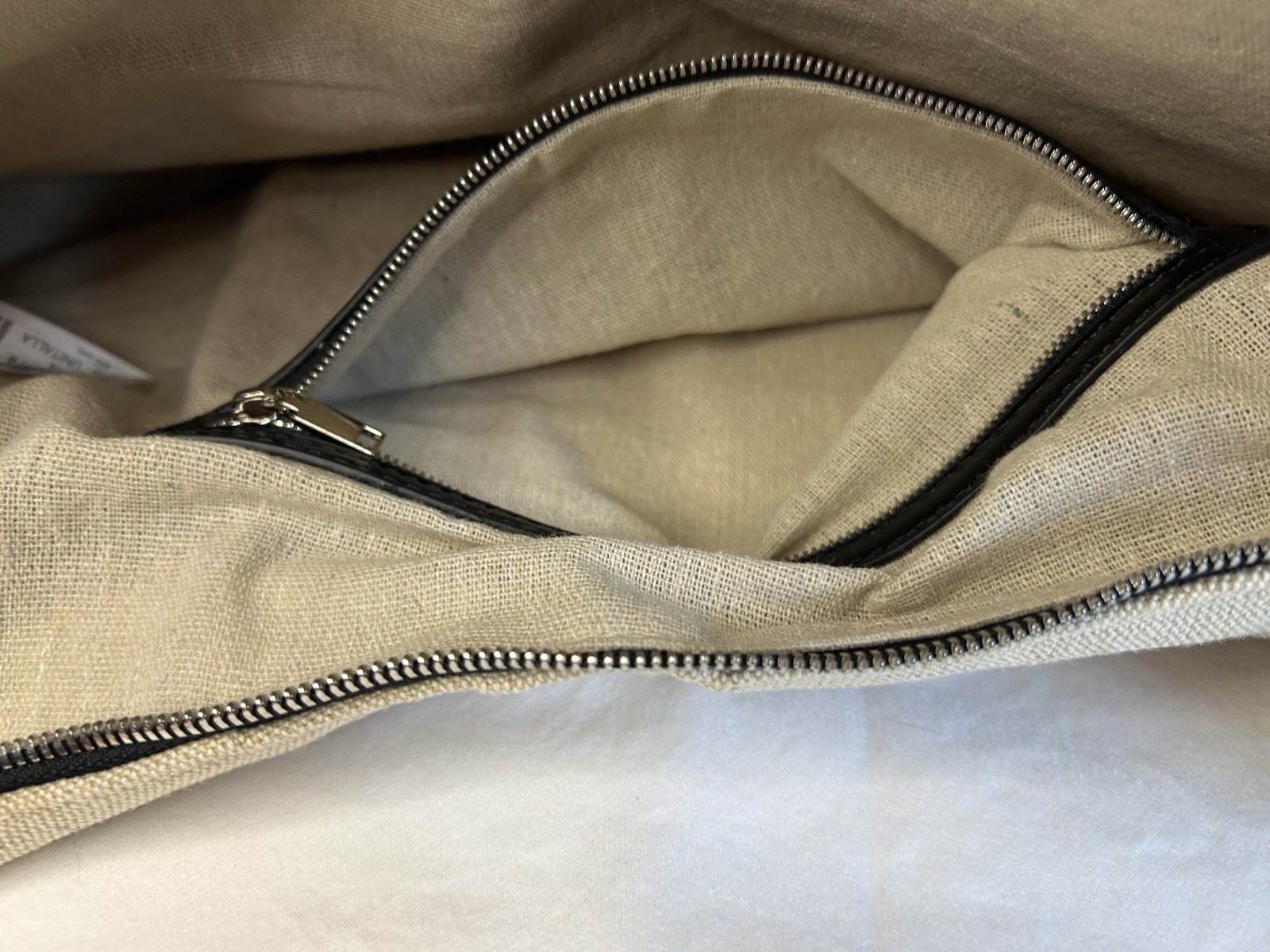 Mango Oval Linen Over Shoulder Bag