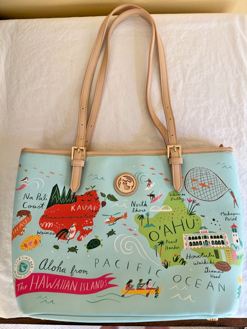 NEVER USED Spartina 449 Hawaiian Islands Tote Bag w/Shoulder Straps