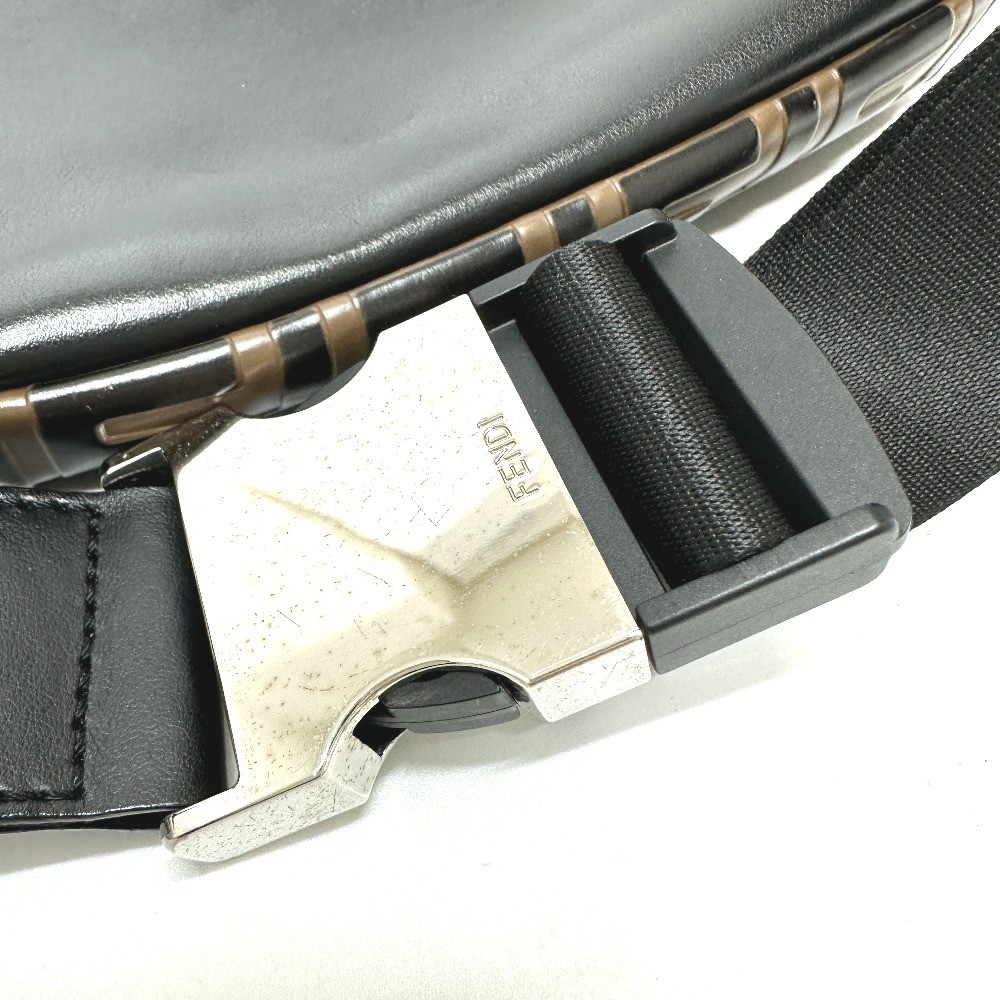 FENDI 7VA434 Crossbody bag Shoulder Bag Zucca Bag body bag Leather Brown/Black
