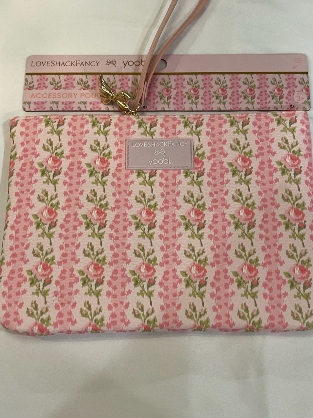 LoveShackFancy x Yoobi Floral Pattern Accessory Pouch Wristlet