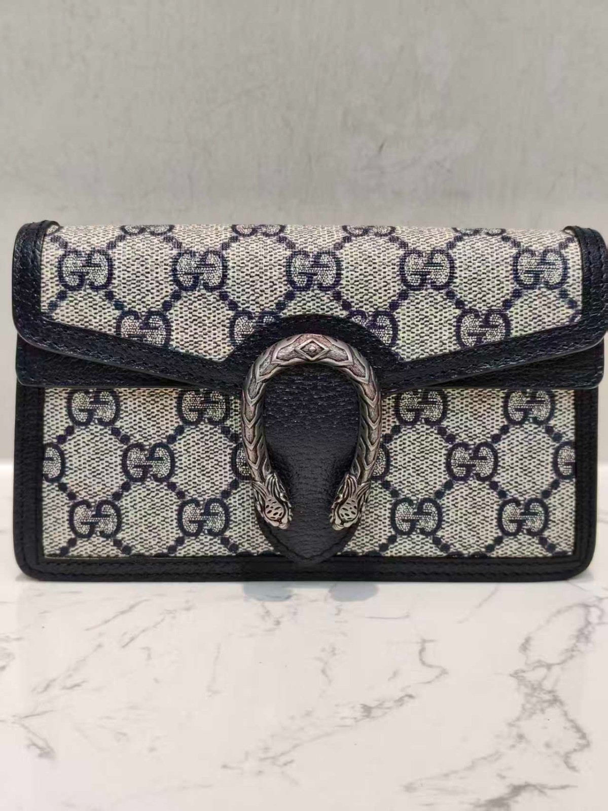 Gucci Dionysus Mini Chain Bag, Dark Navy & Black