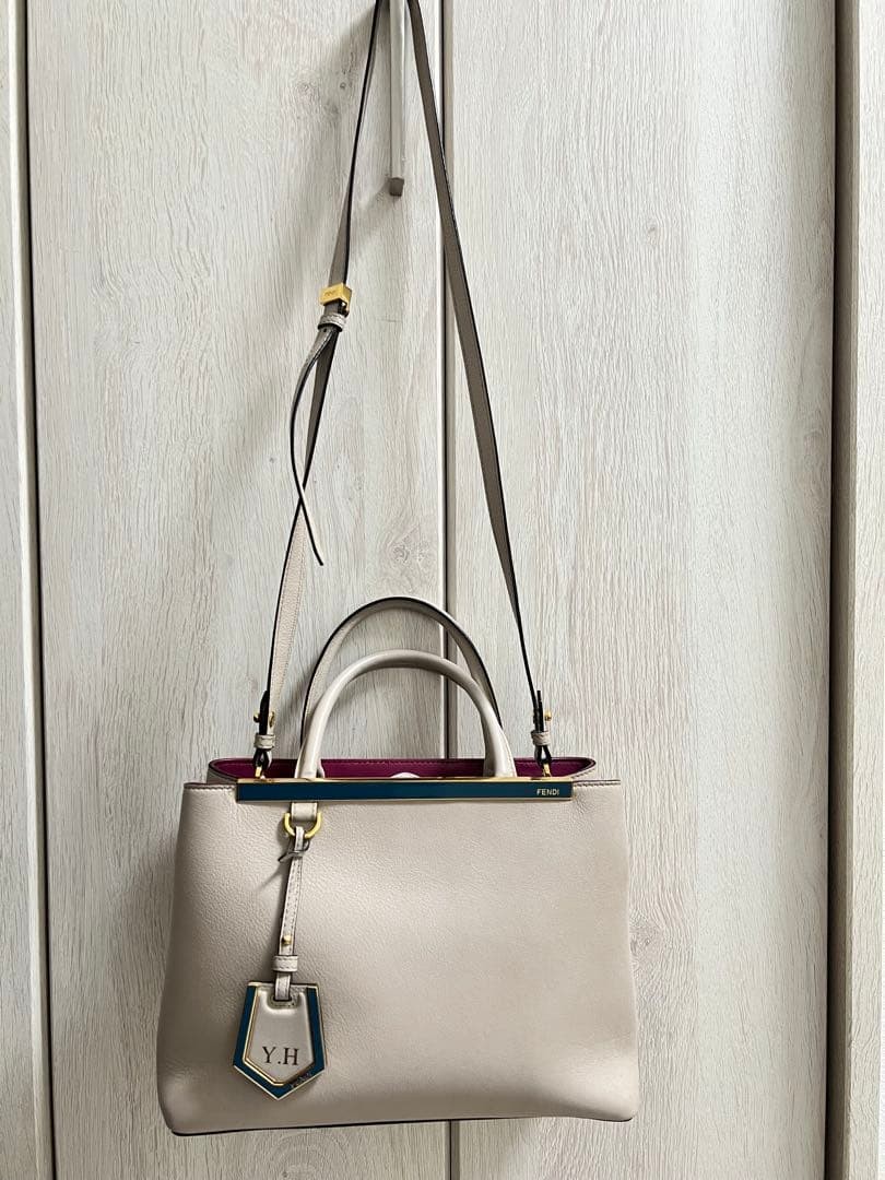 FENDI Petite 2Jours 2-Way Bag, Gray