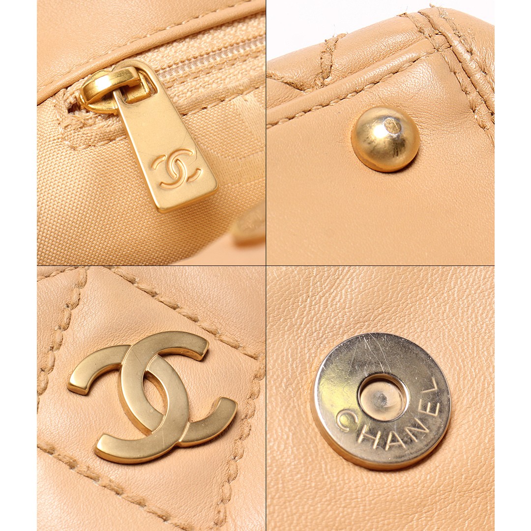 Chanel Tote Bag Shoulder 9 Scale Gold Hardware Wild Stitch Coco Mark Ladies’ c8