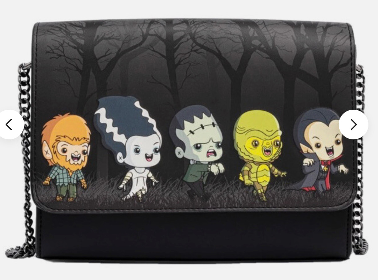 Loungefly Universal Monsters Chibi Dracula Frankenstein Crossbody Bag NWT HTF