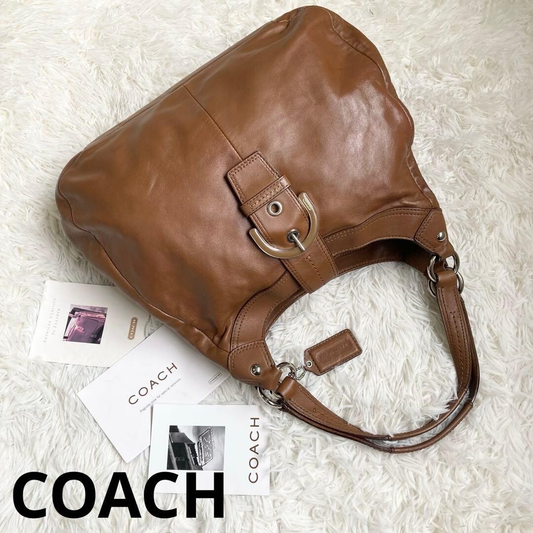 COACH Hobo Bag Leather Authentic From Japan